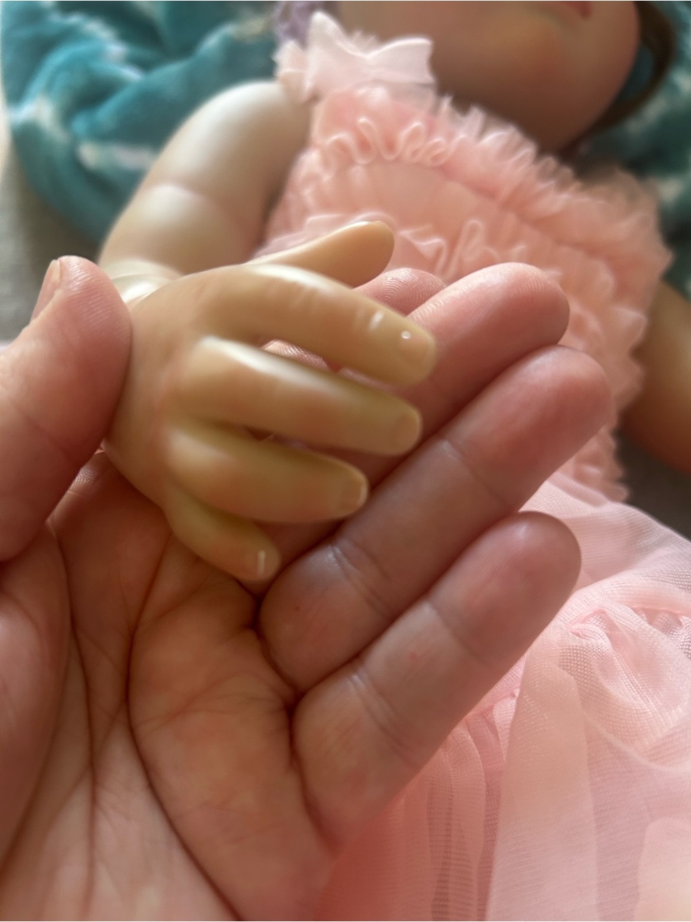 Cute Pink Ruffle Baby Doll in Pastel Tutu Dress Full body Vinyl - Picture 9 of 9